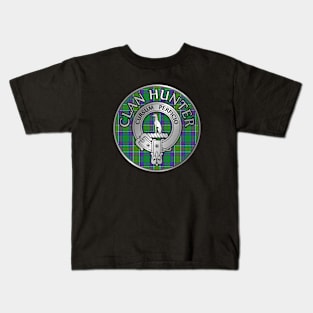 Clan Hunter Crest & Tartan Kids T-Shirt